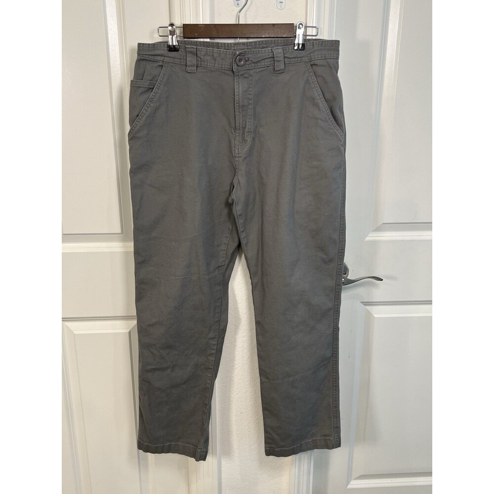 Reel Legends Canvas Pants, Stretch Men's Size 34x30 Gray Fishing Outdoors